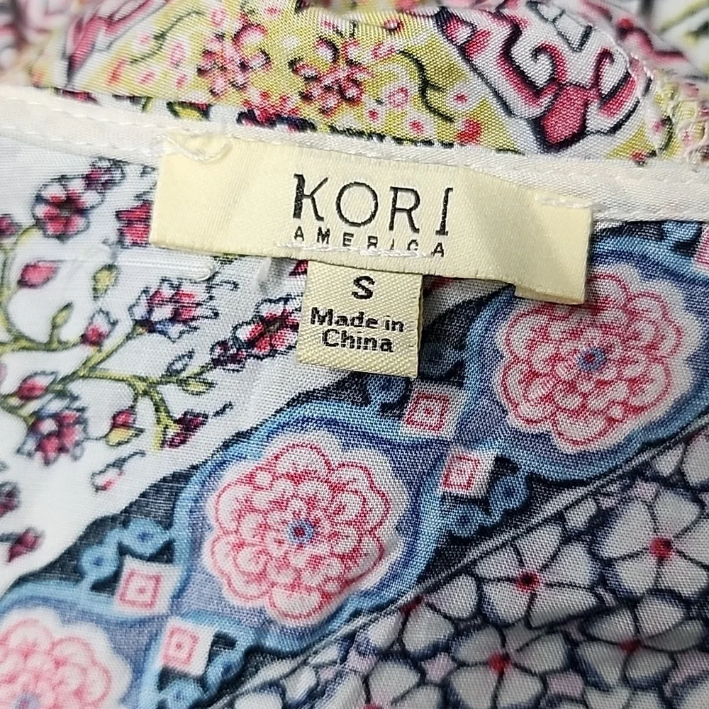 Kori America Floral Patchwork Bohemian Dress Size S - Picture 7 of 8